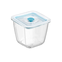 12x12 cm - Frigoverre Smart Hoher Quadratischer Lebensmittelbehälter Mit Frischeventil Aus Glas