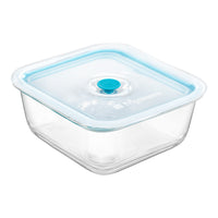 18x18 cm - Bormioli Rocco Frigoverre Smart Contenitore Per Alimenti Quadrato Con Valvola Salva Freschezza In Vetro
