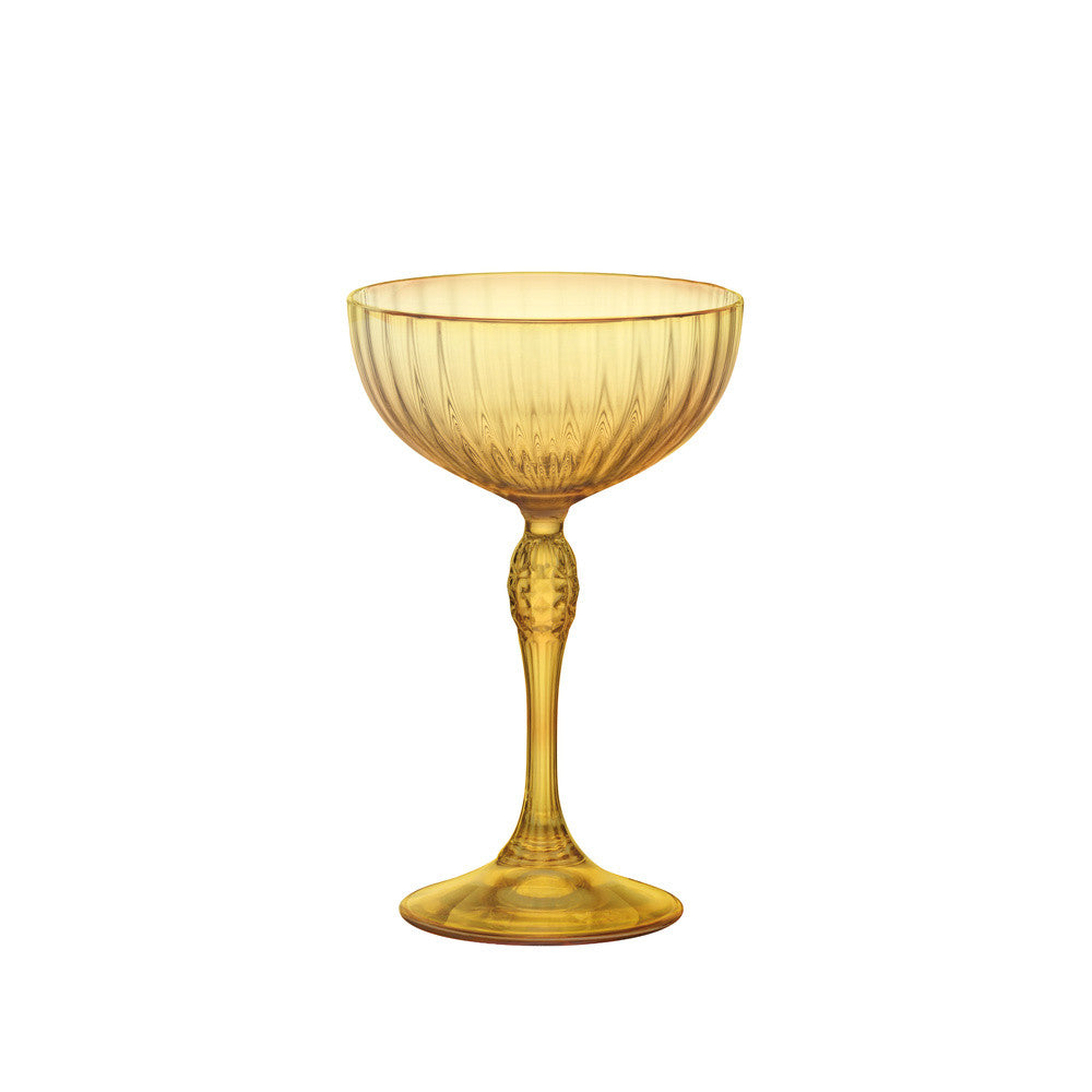 22 cl - Bormioli Rocco America 20s Ambra Calice Cocktail Coupe In Vetro - Set 6 Pz