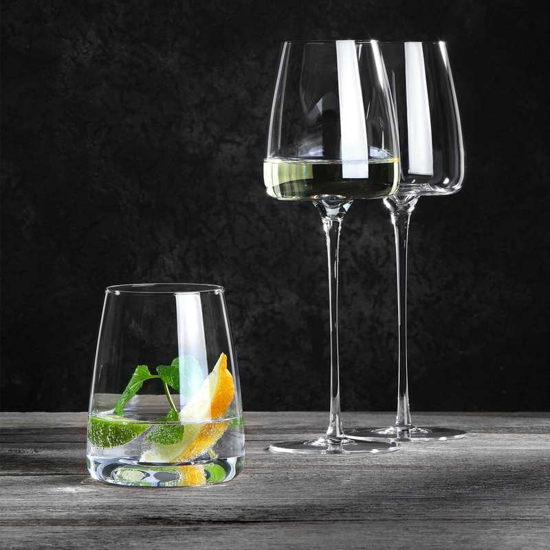 25 Cl Zieher Vision Side Bicchiere Vino In Vetro Borosilicato Set 2 Pezzi