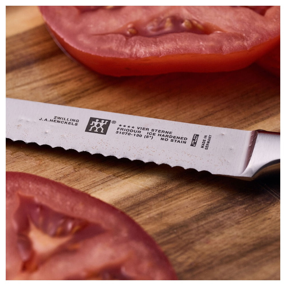 13 cm - Zwilling 4 Stars Coltello Universale Seghettato In Acciaio Inox