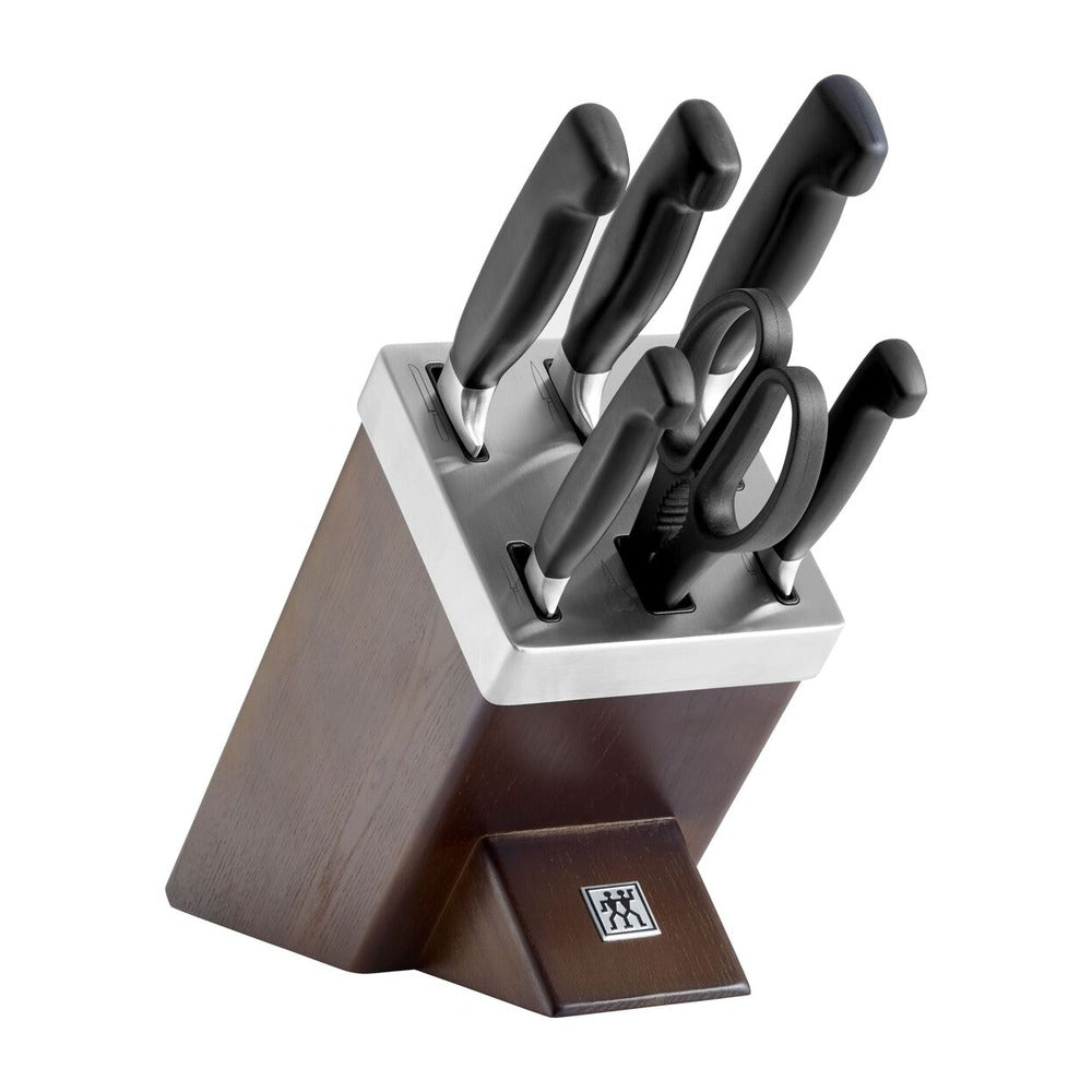 Zwilling 4 Stars Set Coltelli Con Ceppo In Frassino - Set 7 Pz