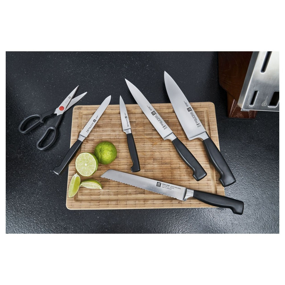 Zwilling 4 Stars Set Coltelli Con Ceppo In Frassino - Set 7 Pz