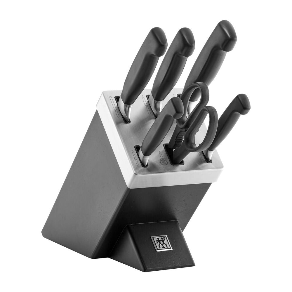 Zwilling 4 Stars Set Coltelli Con Ceppo In Frassino - Set 7 Pz