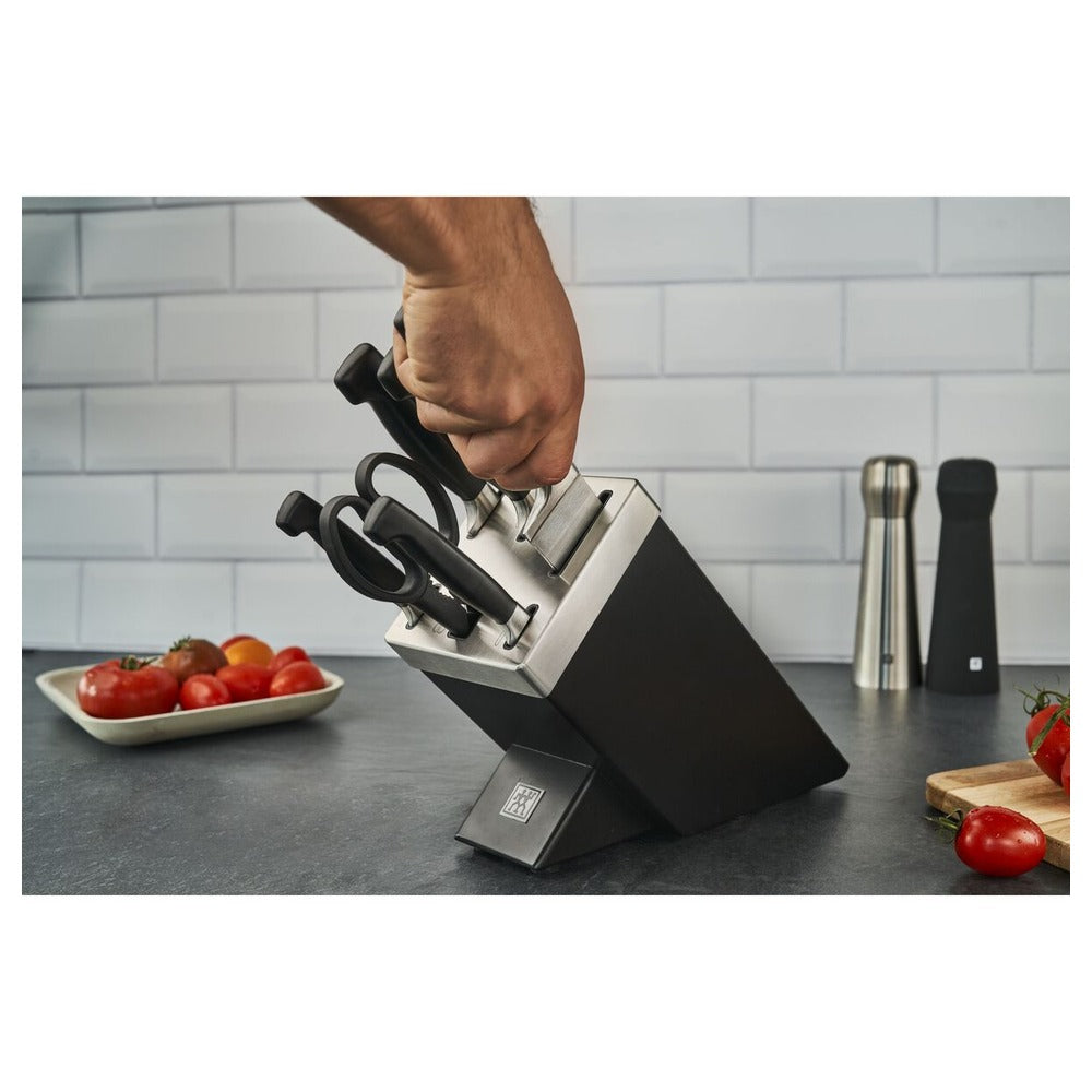 Zwilling 4 Stars Set Coltelli Con Ceppo In Frassino - Set 7 Pz