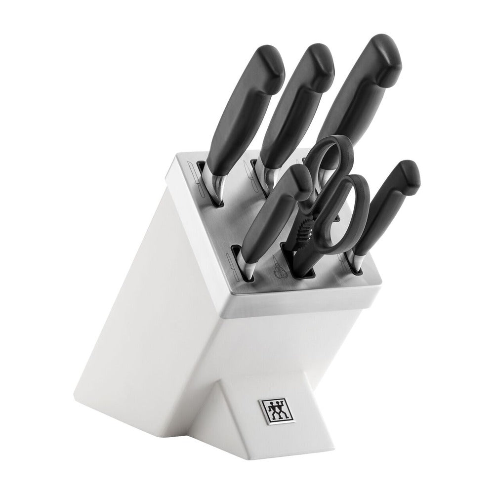 Zwilling 4 Stars Set Coltelli Con Ceppo In Frassino - Set 7 Pz