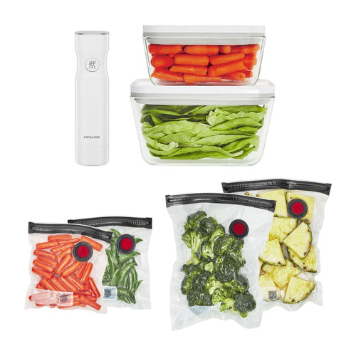 Zwilling Fresh & Save Start Set Kit Sottovuoto Con Contenitori In Vetro e Pompetta Per Sottovuoto - Set 7 Pz