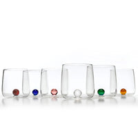 44 Cl Zafferano Bilia Bicchiere Acqua Bilia Colorata In Vetro Borosilicato Set 6 Pezzi