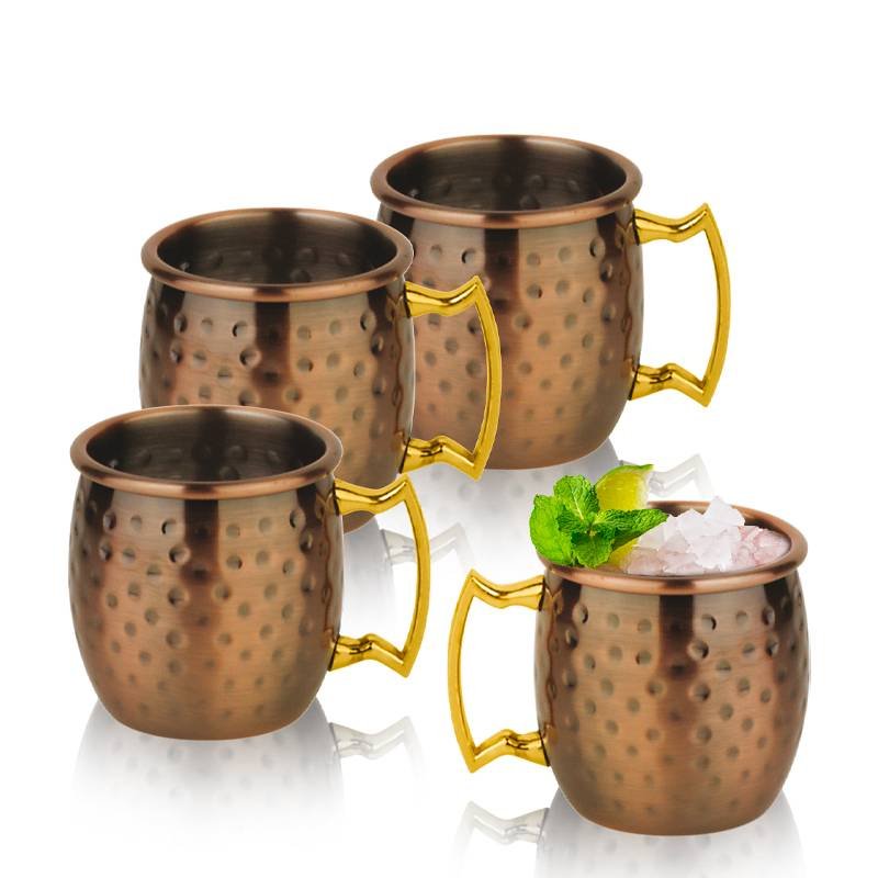 6 Cl Paderno Moscow Mule Mug In Acciaio Inox Set 4 Pz
