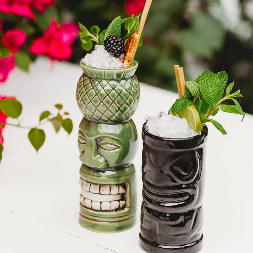 65 Cl Paderno Tiki Bicchiere In Ceramica In Vetro
