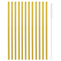 21 5 Cm Paderno Cannucce Riutilizzabili Dritte In Acciaio Inox Con Scovolino Set 12 Pz