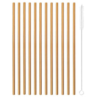 21 5 Cm Paderno Cannucce Riutilizzabili Dritte In Acciaio Inox Con Scovolino Set 12 Pz