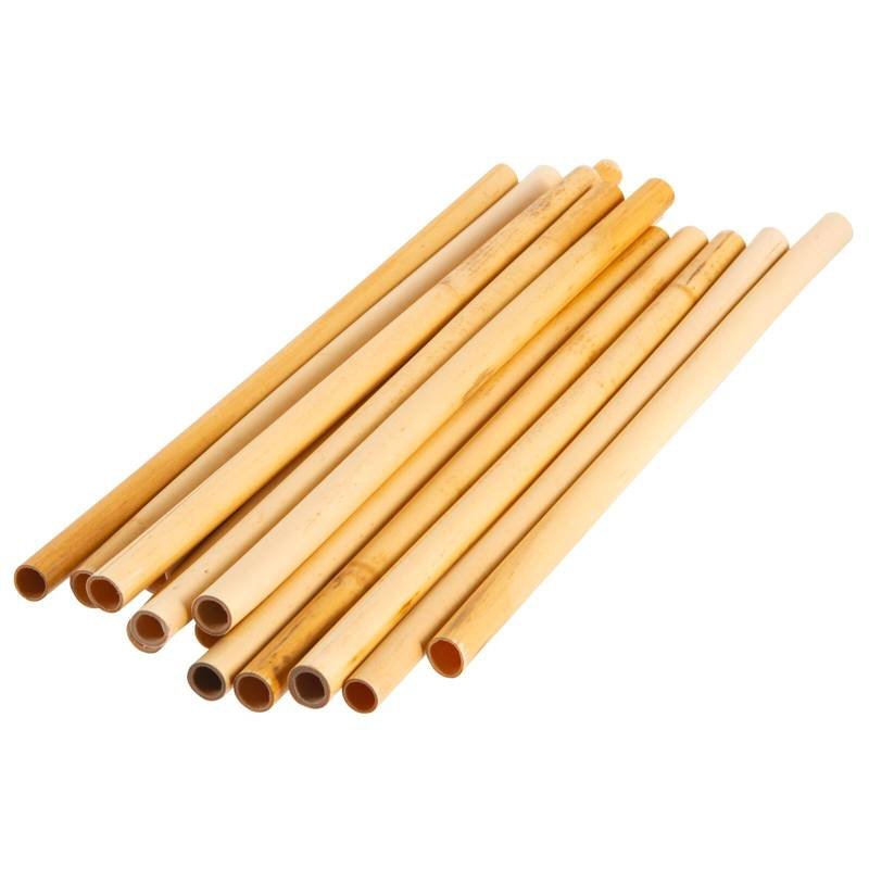 25 Cm Paderno Cannucce 6 8 Mm In Bambu Set 150 Pz