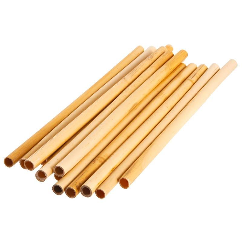 25 Cm Paderno Cannucce 9 10 Mm In Bambu Set 110 Pz