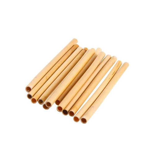14 Cm Paderno Cannucce 10 12 Mm In Bambu Set 24 Pz