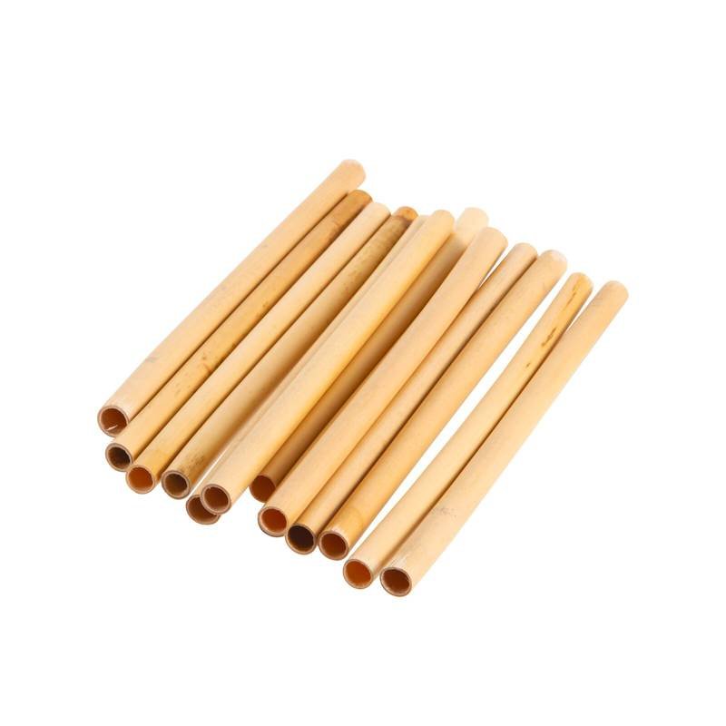 18 Cm Paderno Cannucce 10 12 Mm In Bambu Set 24 Pz