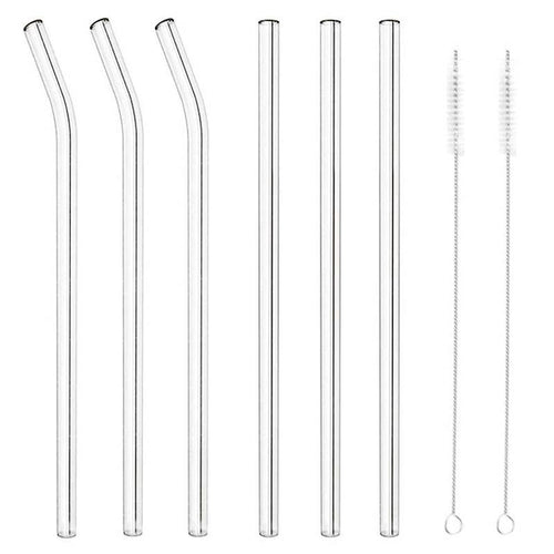 21 5 Cm Paderno Cannucce Riutilizzabili 8 Mm In Vetro Set 8 Pz