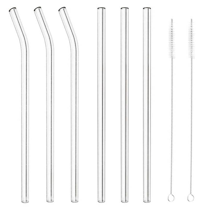 21 5 Cm Paderno Cannucce Riutilizzabili 8 Mm In Vetro Set 8 Pz