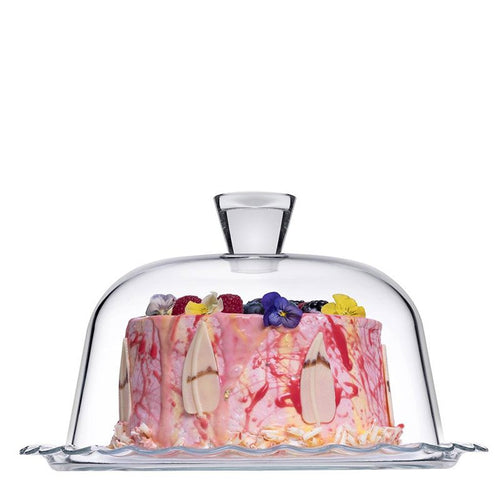 26 4 Cm Pasabahce Petitte Patisserie Alzata Torta Con Campana In Vetro