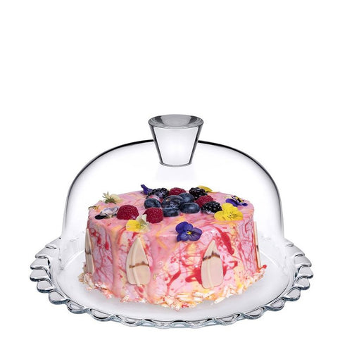 26 4 Cm Pasabahce Petitte Patisserie Alzata Torta Con Campana In Vetro