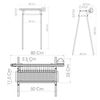 Tecnoroast 20 Single Griglia A Carbone Con Giraspiedini Automatico