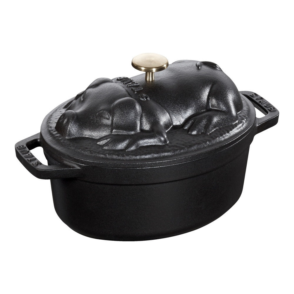 17 cm - Staub La Cocotte Casseruola Cocotte Maialino Ovale In Ghisa