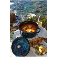 28 cm - Staub Cocotte Casseruola Rotonda In Ghisa Smaltata