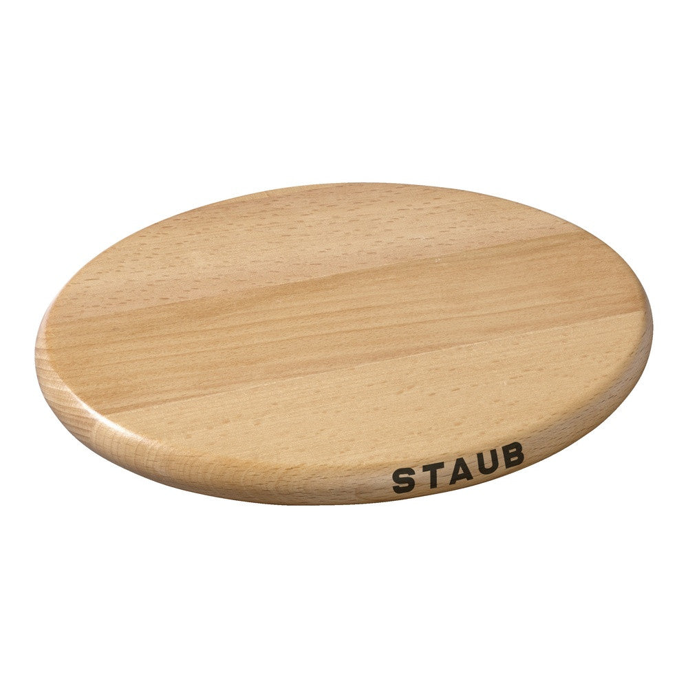 29 cm - Staub Specialities Sottopentola Ovale In Legno Di Faggio