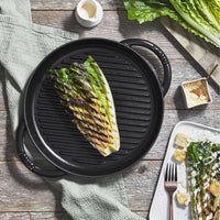 26 cm - Staub Grill Pans Bistecchiera Rotonda In Ghisa