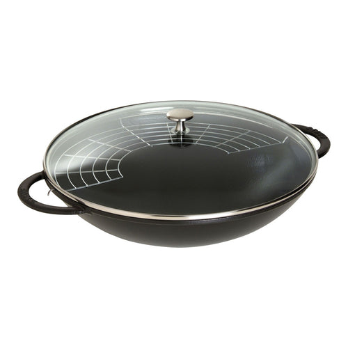 37 cm - Staub Specialities Wok Rotondo In Ghisa