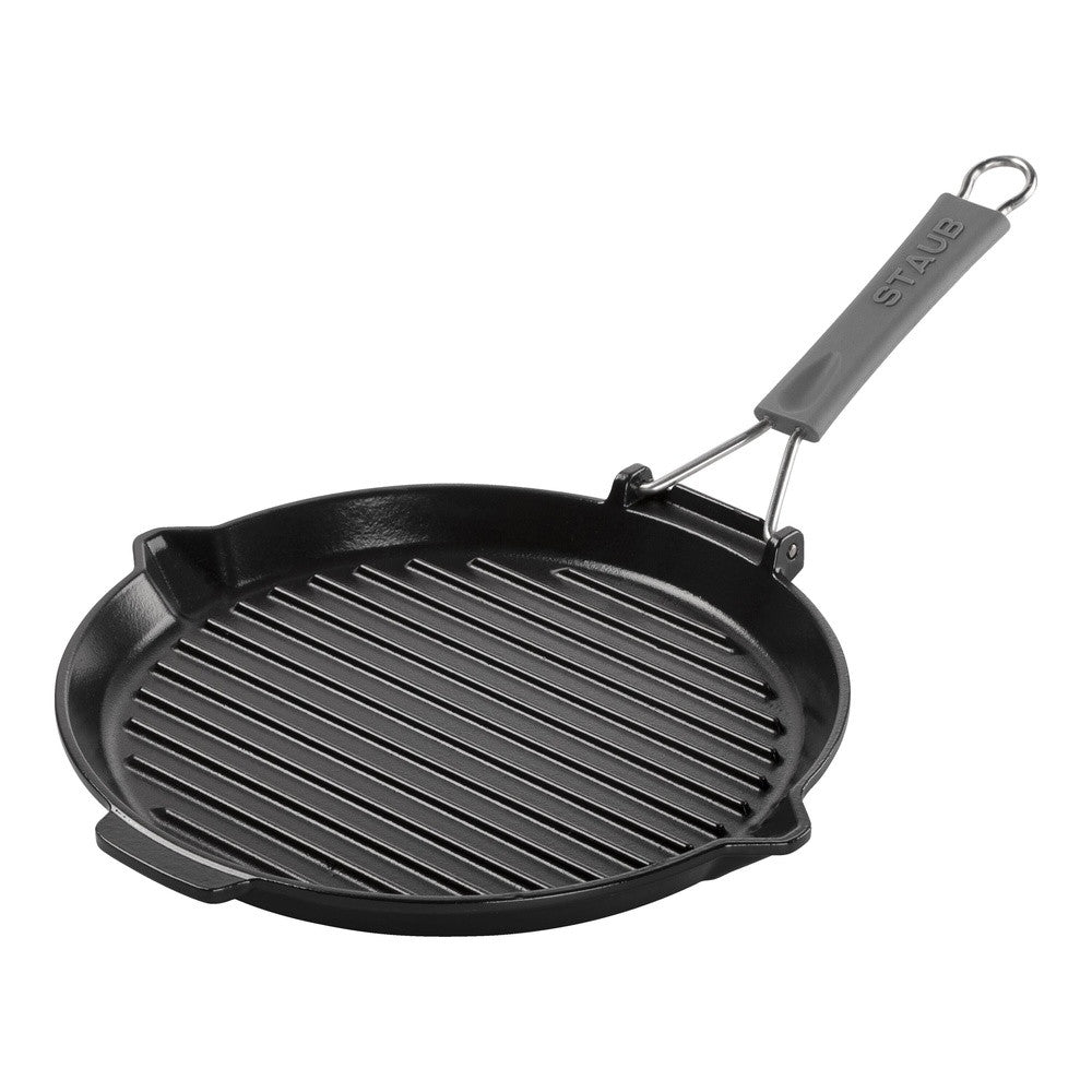 28 cm - Staub Grill Pans Bistecchiera Rotonda In Ghisa