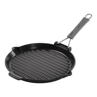 28 cm - Staub Grill Pans Bistecchiera Rotonda In Ghisa
