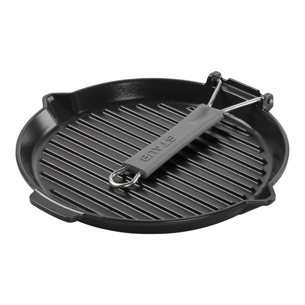 28 cm - Staub Grill Pans Bistecchiera Rotonda In Ghisa