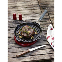 28 cm - Staub Grill Pans Bistecchiera Rotonda In Ghisa