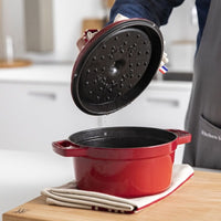 28 cm - Staub Cocotte Casseruola Rotonda In Ghisa Smaltata