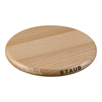 16.5 cm - Staub Specialities Sottopentola Magnetico Rotondo In Legno Di Faggio