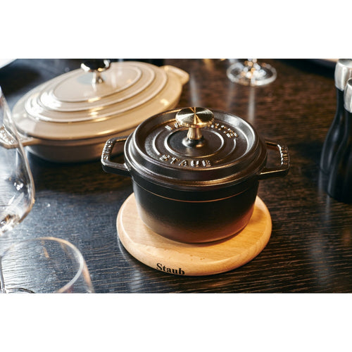 16.5 cm - Staub Specialities Sottopentola Magnetico Rotondo In Legno Di Faggio