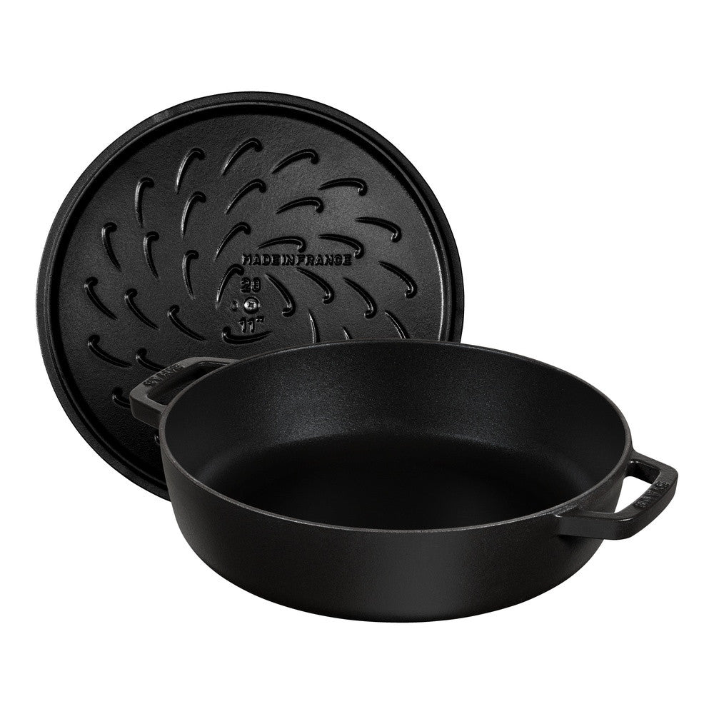 24 cm - Staub Braisers Tegame Basso Chistera Rotondo In Ghisa