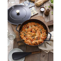 24 cm - Staub Braisers Tegame Basso Chistera Rotondo In Ghisa