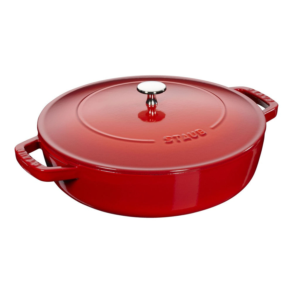 24 cm - Staub Braisers Tegame Basso Chistera Rotondo In Ghisa