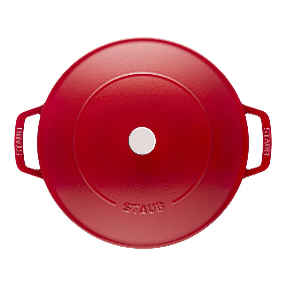 24 cm - Staub Braisers Tegame Basso Chistera Rotondo In Ghisa