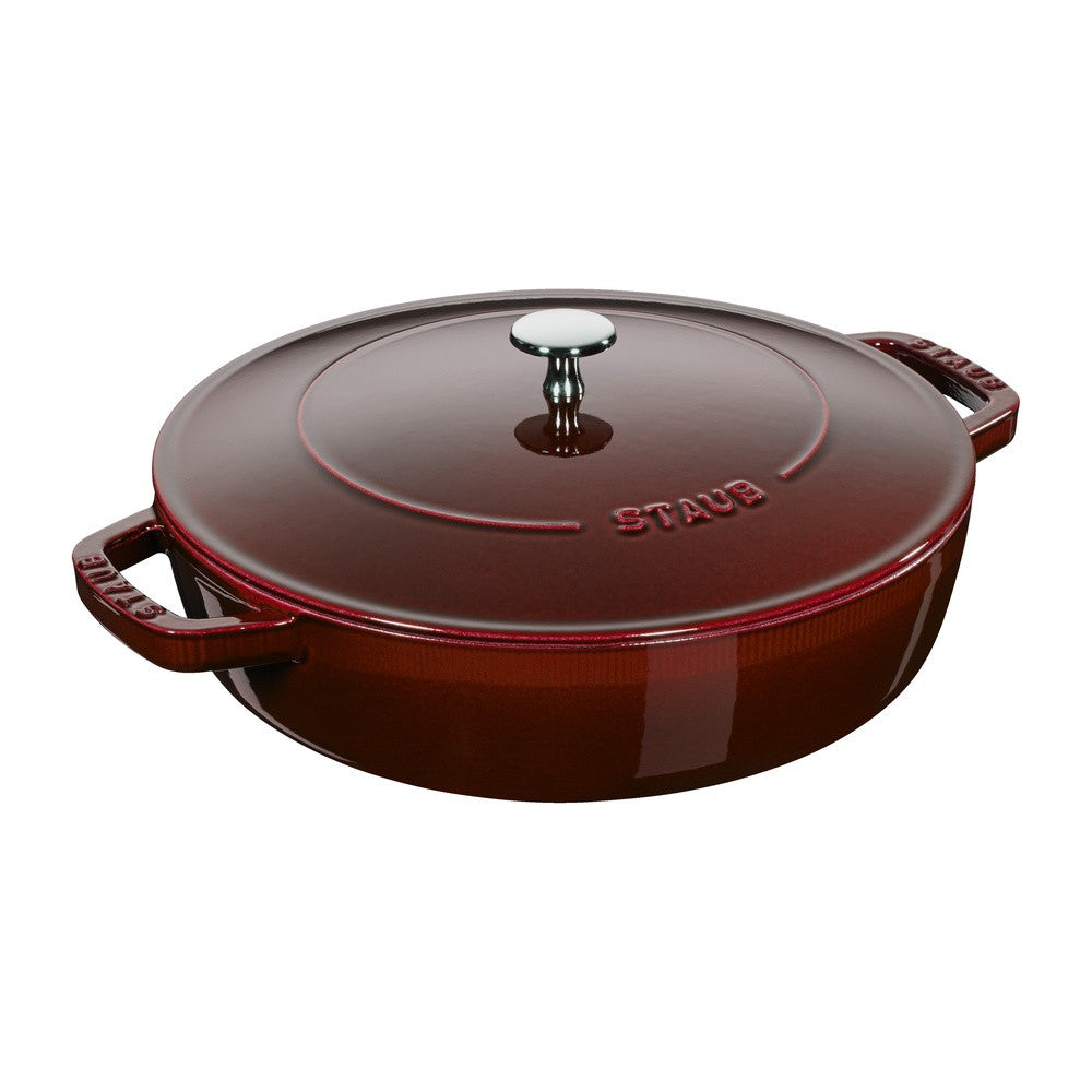 24 cm - Staub Braisers Tegame Basso Chistera Rotondo In Ghisa