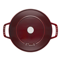 24 cm - Staub Braisers Tegame Basso Chistera Rotondo In Ghisa
