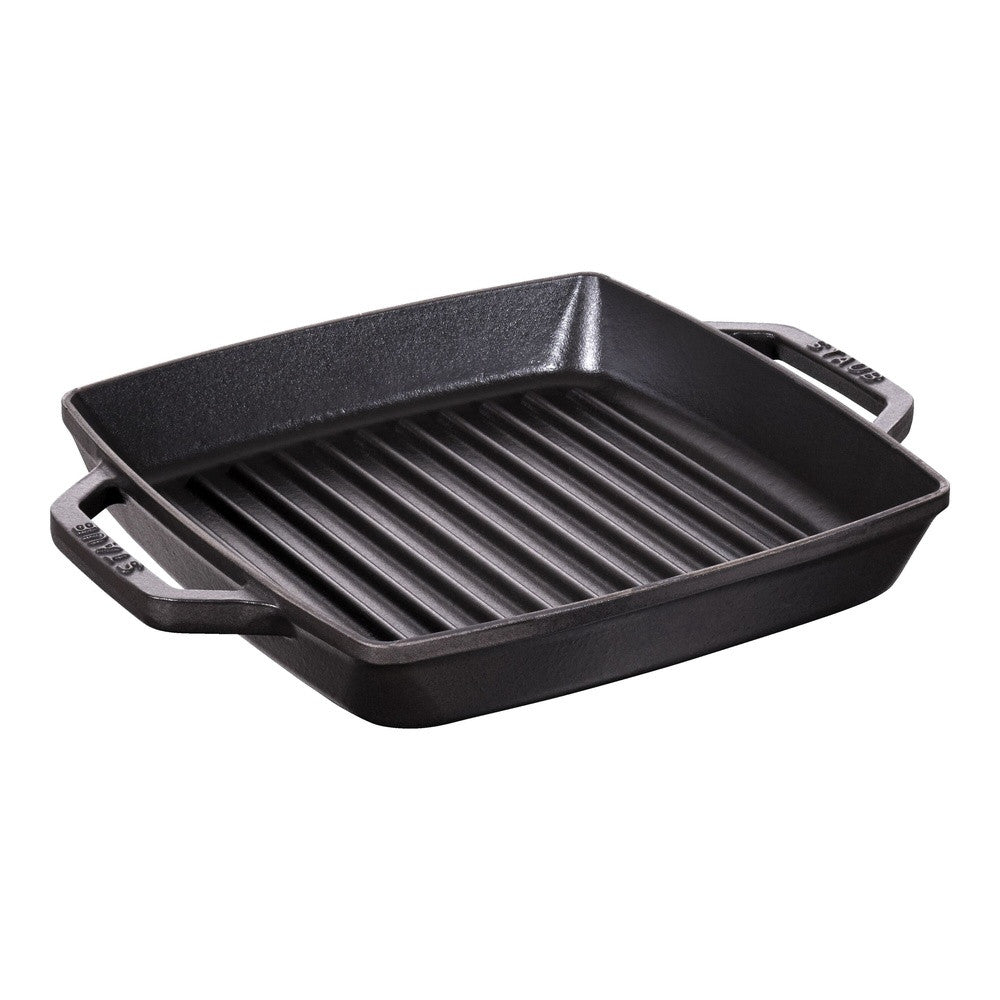 23 cm - Staub Grill Pans Bistecchiera Quadrata In Ghisa