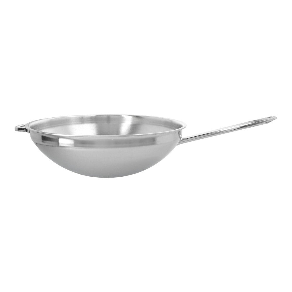 Demeyere Apollo Wok Fondo Piatto In Acciaio Inox 18/10