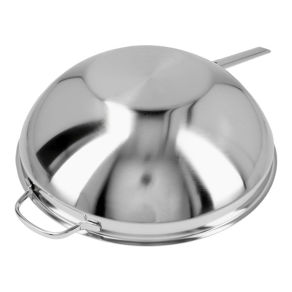 Demeyere Apollo Wok Fondo Piatto In Acciaio Inox 18/10