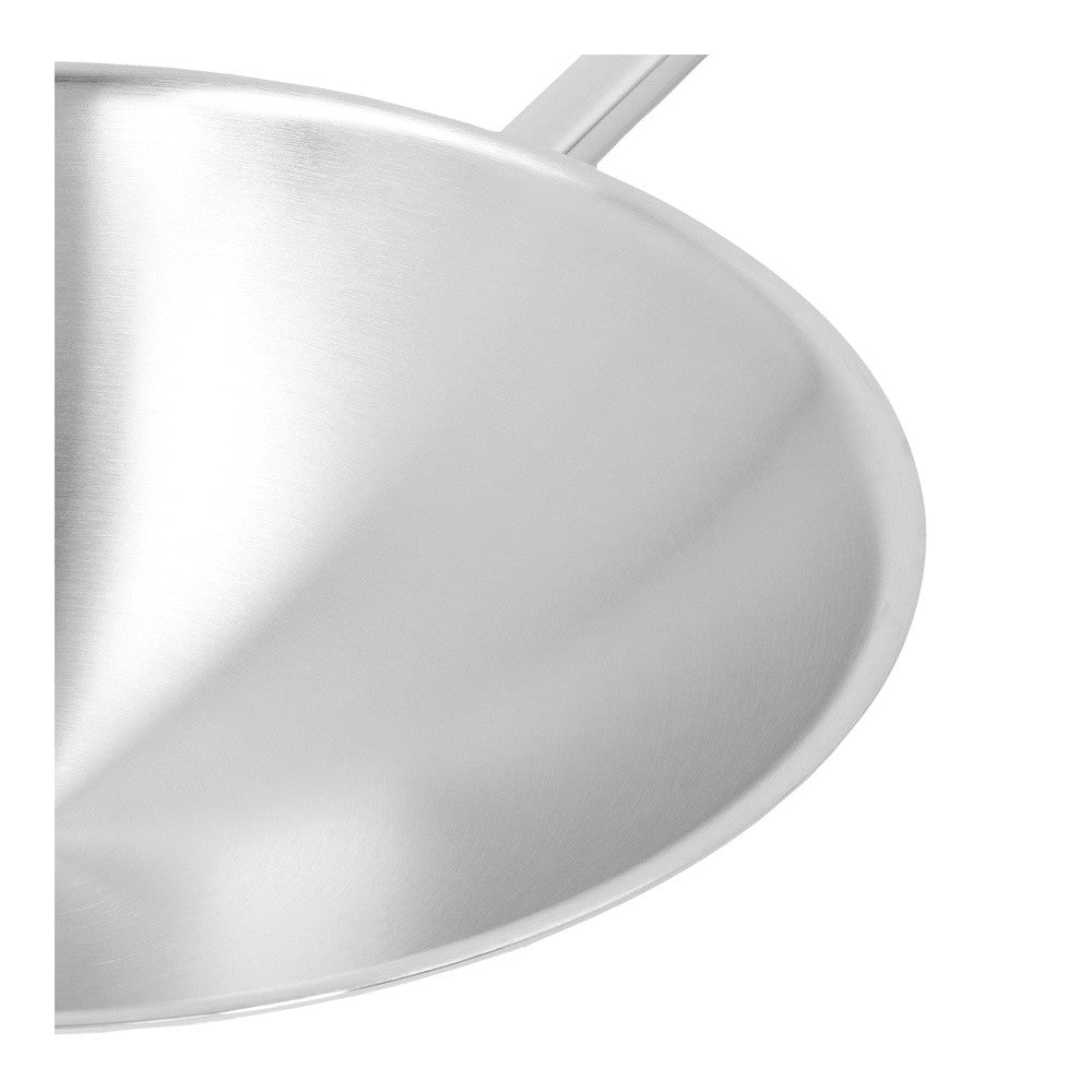 36 cm - Demeyere Apollo Wok Fondo Tondo In Acciaio Inox 18/10