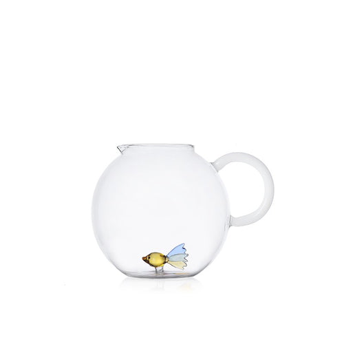 240 Cl Ichendorf Animal Farm Brocca Pesce In Vetro Borosilicato