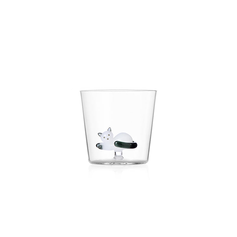 35 Cl Ichendorf Tabby Cat Bicchiere Acqua Gatti In Vetro Borosilicato Set 6 Pezzi