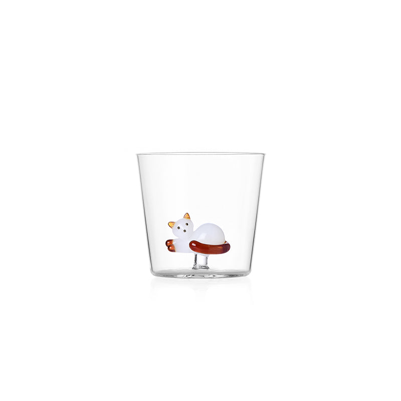 35 Cl Ichendorf Tabby Cat Bicchiere Acqua Gatti In Vetro Borosilicato Set 6 Pezzi